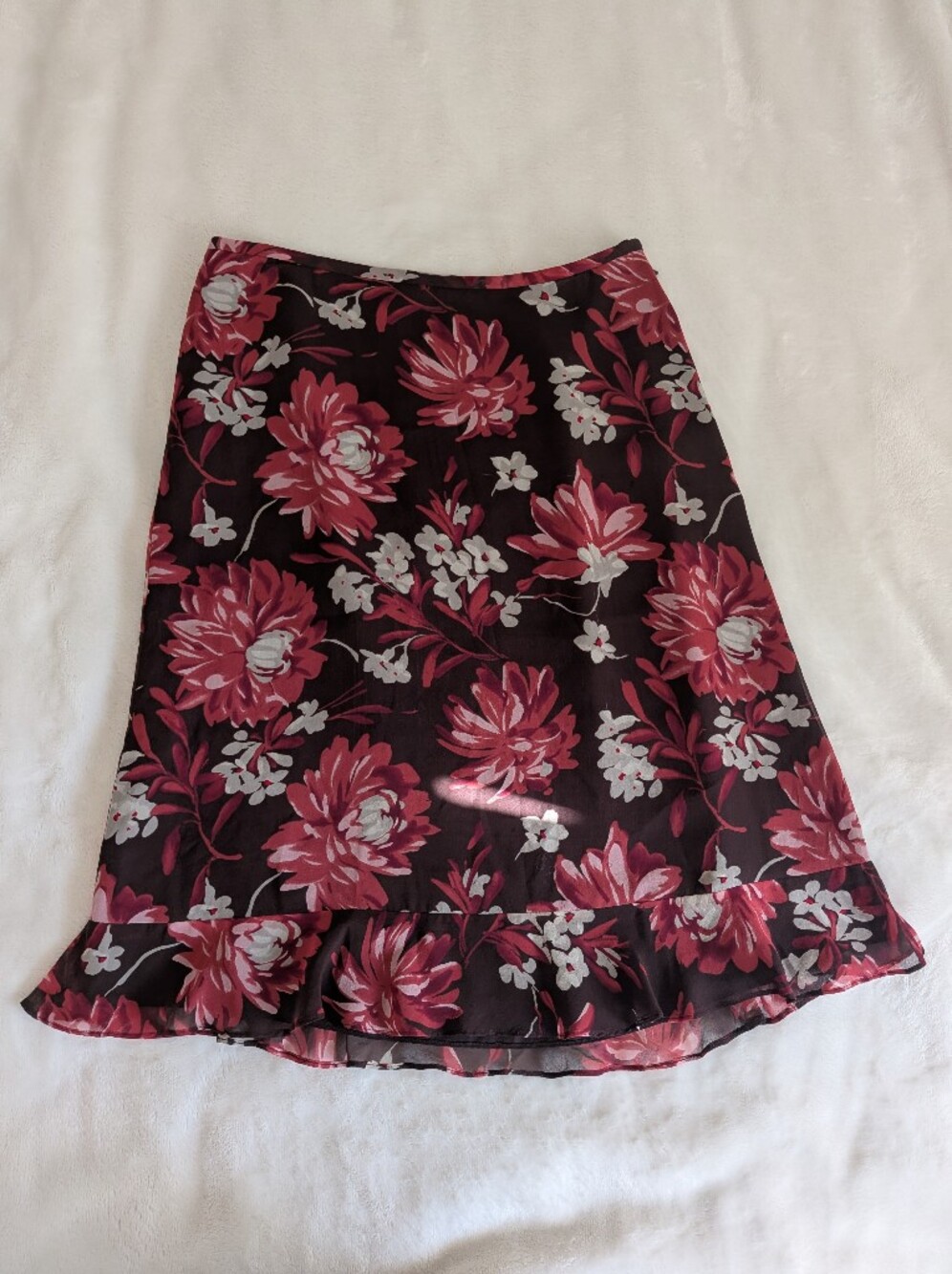 Ann Taylor 100% silk midi skirt